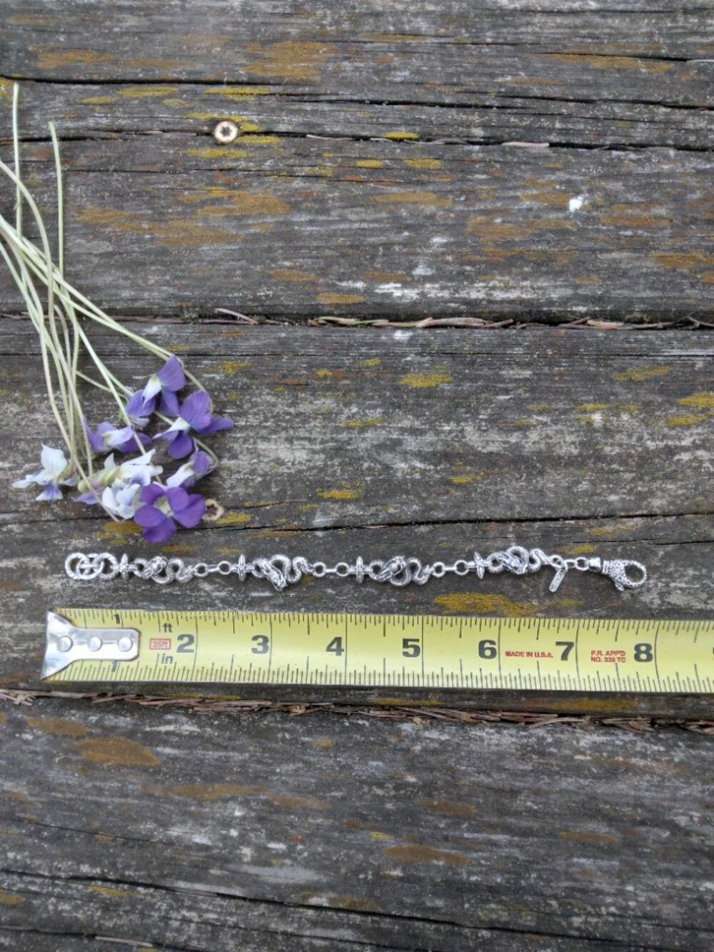 Artisan of Bali Sterling Silver Dragon Link Bracelet 7.5 Inches Adjustable - Picture 7 of 13